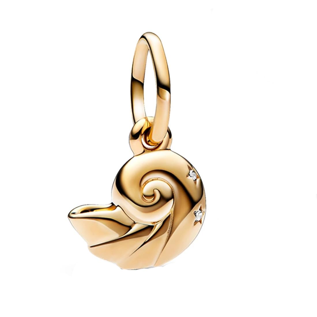 Gold Disney Charm Bracelet by PAGOGO - Adorned with Summer Sea Animal Charms & Blue Cubic Zirconia on 925 Sterling Silver - Ideal Mother's Day Gift from China