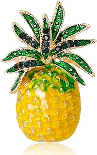 Cheerful Pineapple Brooch with Secure Pin Clasp, Casual Fashion Decor for Jackets, Shirts, and Canvas Bags – Perfect Gift for Family and Friends
