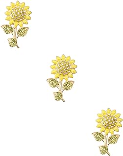 Lobster Claw Clasp Classy Vintage Agate Brooch, No Gemstone, For Women, Sunflower/Coat Design with Kesyoo's 3pcs Faux Leather and Stainless Steel Brooch Pin