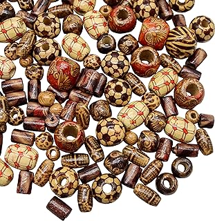 Design Your Own Jewelry with Fun-Weevz 500 PCS Round Wooden African Beaded Bracelets in Assorted Colors, Perfect for Adults and Handmade Craft Projects