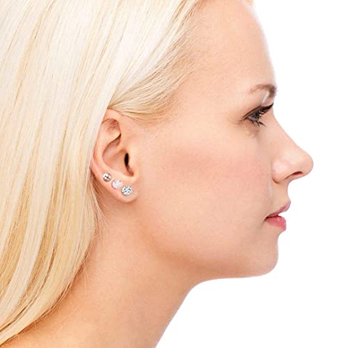 6 Pairs Stud Earrings Set,Hypoallergenic Opal Earrings Gold Plated Stud Earrings for Women