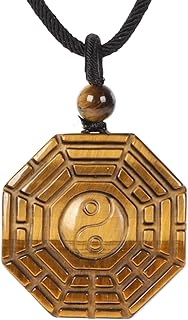 Natural Yellow Tigers Eye Crystal Pendant Necklace with Stainless Steel Cord - Amulet Healing Jewelry for Women - Unique Protection Gift, Featuring an Oval Design