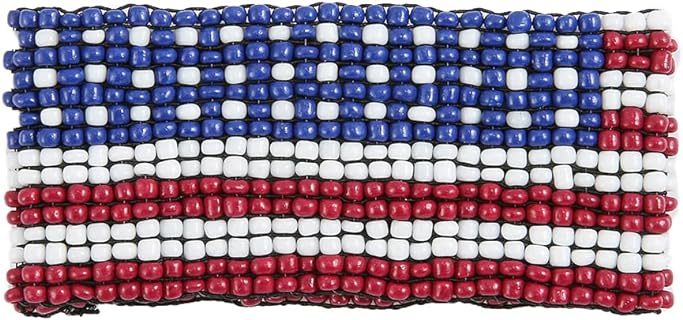 Madison Tyler American Flag Bracelets for Women Girl | Red | White | Blue Stretch Beaded Bracelets | 4th of July Patriotic Independence Day Jewelry