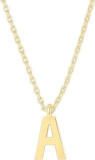 PAVOI 14K Gold Plated Initial Necklace | Letter Necklaces for Women
