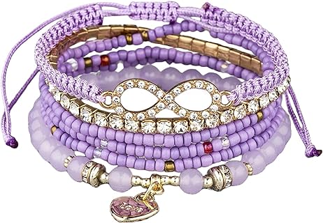 Other Clasp Chrome Hearts Bead Bracelet with Braided Chain & Zinc Material for Women, Colorful Bohemian Charm Design
