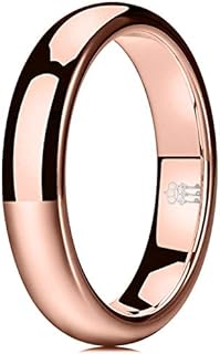 THREE KEYS JEWELRY 1mm 2mm 4mm 6mm 8mm Brushed Tungsten Titanium Wedding Promise Ring for Women Mens Plated Blue/Gold/Rose Gold/Rainbow/Custom Polished Band