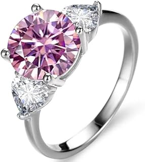 Exquisite Sterling Silver 3CT Blue Moissanite Engagement Ring for Women, Timeless Round Design