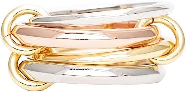 Stackable Rings Set for Women - Multiple Ring with 0.5 Micron 14K Gold Plated Rings, Sterling Silver & Rhodium Rings - Statement Style Design - Trendy Fashion Jewelry