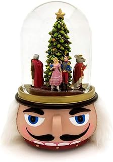 Nutcracker 100MM Musical Holiday Glitterdome Plays Tune Nutcracker Ballet