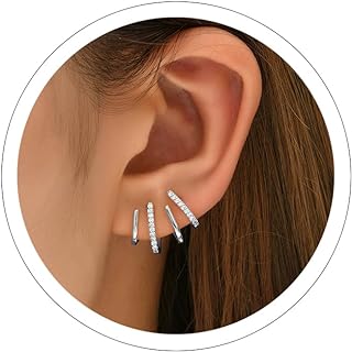 Claw Earrings for Women Silver Sparkle Double Hoop Earrings for Single Piercing Gold Cat Claw Earrings Gold Ear Cuff Earrings for Women Silver Earrings