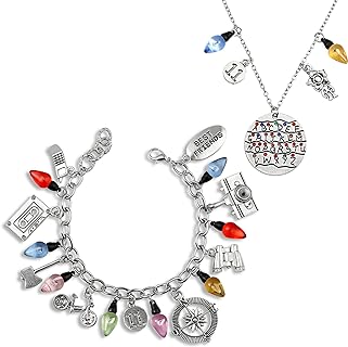 Stranger Charm Bracelets Cosplay Necklace Jewelry Set Christmas Things Birthday Gifts For Fans Girls Women