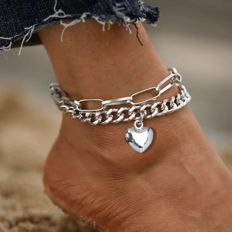 Diamond Anklets for Women Tennis Ankle Bracelets for Women Silver Anklets for Women Waterproof Rhinestone Anklet Crystal Ankle Bracelet Gold Anklets for Women Summer Beach Foot Jewelry