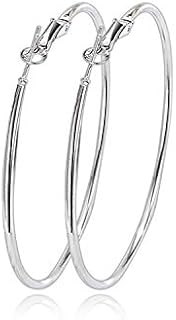 925 Sterling Silver Circle Endless Hoop Earrings - Jewellery for Women Girls