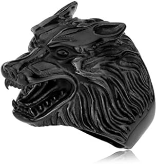 Men's Thor Hammer Pendant Viking Mjolnir Necklace with Wolf Head Square King Chain in Hypoallergenic 316L Stainless Steel - Gift Runes Beads Included