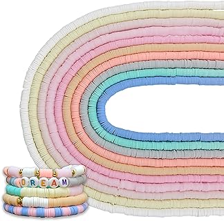 MIIIM Colorful Polymer Clay Beads for DIY Surfer Necklace Creations, Dream-Themed Design with Non-Fading Clay