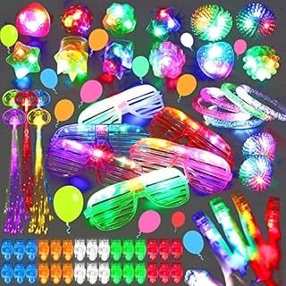 YOHOTA LED Crystal Necklace Toy Party Favor Set in Glass with Flashing Accessories for Kids and Adults - Halloween Design