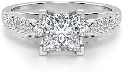 Cinderella Staircase Princess Cut 2.60Ct, VVS1 Clarity, Colorless Moissanite Diamond, 925 Sterling Silver Ring, Promise Ring, Engagement Ring, Wedding Ring