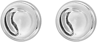 925 Sterling Silver Earrings Hammered Stud Earring for Women Simple Jewellery Gifts