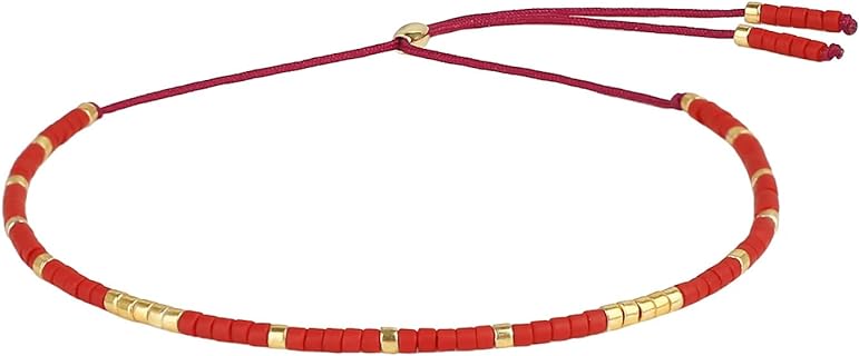 KELITCH Colorful Seed Bead Friendship Bracelets Handmade New Summer Strand Bracelets Bangles for Women/Girls