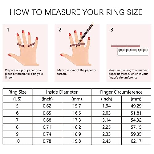 GLOQUAT 18K Gold Open Eternity Band Rings for Women Girls CZ Stones Gold Thin Full Stackable Rings Simulated Diamond Eternity Cute Half Pave Anniversary Rings Dainty Statement Eternity 5/6/7/8/9/10