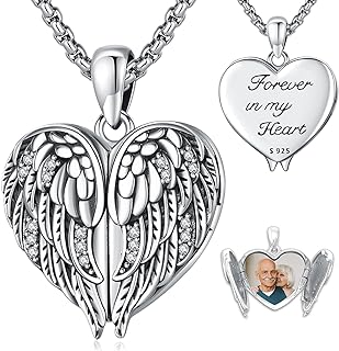 Angel Wings Necklace 925 Sterling Silver Guardian Angel Pendant Charm Angel Jewelry Gifts for Women Girls Men