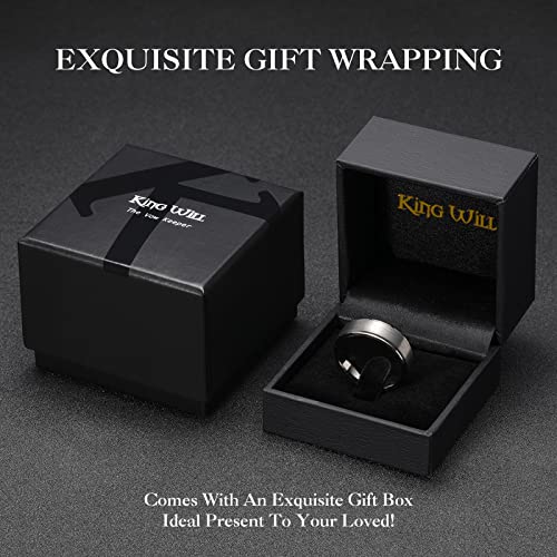 Duo 8mm/10mm Mens Brushed Tungsten Carbide Wedding Band Ring Polish Finished Comfort Fit Black/Silver/Blue/Gold/Rose Gold