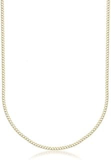 PORI JEWELERS 14K Gold 2.0mm Cuban/Curb Link Chain Necklace- Sizes 14"-30"- Gold or White Gold available