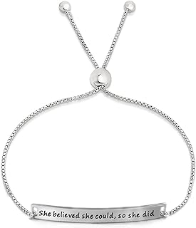 Savlano Women's 925 Sterling Silver Virgin Mary Charm Bracelet with Lobster Claw Clasp and Box-Bead Chain - Engraved & Inspirational, Adjustable