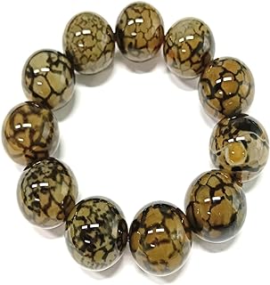 Agate Round Bead Stretch Bracelet, Healing Stone Bracelet, combines taste and fashion, suitable for women men as a gift.