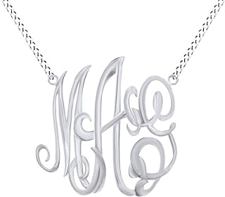 AFFY Monogram Pendant Necklace in 14k Gold Over Sterling Silver