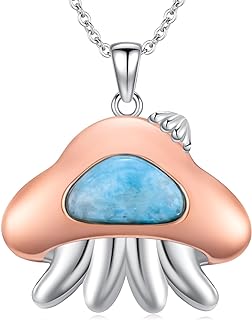 Lobster Clasp Starfish Pendant Necklace with Opal Gem in 925 Sterling Silver for Women, Ocean-Inspired Design