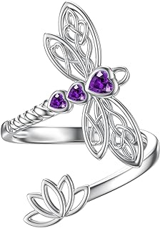 Adjustable 925 Sterling Silver Dragonfly Nose Ring with Cubic Zirconia Gem - Gold Plated, White Design