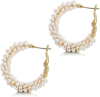 Flower Hoop Earrings, Boho Beaded Hoop Earrings Daisy Hoop Earrings Floral Hoop Earrings