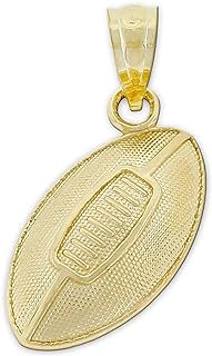 Charm America - Gold Football Charm - 10 Karat Solid Gold