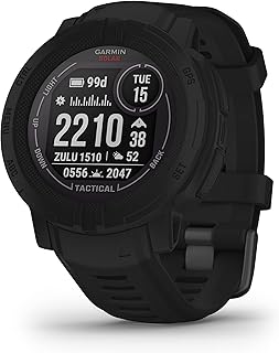 Montre Garmin Instinct 2, édition Solaire Tactique, avec mode furtif et vision nocturne, idéale pour les amateurs de triathlon et dactivités extérieures