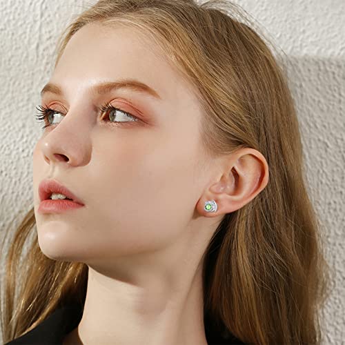 Dragon Earrings Sterling Silver Stud Hypoallergenic Birthstone Crystal Dragon Earrings for Women Girl