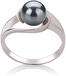 Clare Black 6-7mm AAA Quality Freshwater 925 Sterling Silver Cultured Pearl Ring For Women