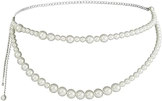 Women's Pearl & Alloy Body Chain with Layered Design - Adjustable Waist Accessory for Beach, Party & Special Occasions