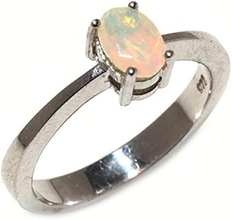 Artisan-Crafted Ethiopian Opal Engagement Ring in Sterling Silver for Women, Size 7.5 – Distinctive Party, Wedding & Daily Wear Accessory