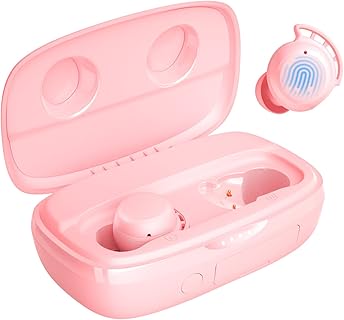 Tribit Kabellose Bluetooth 5.2 Kopfhörer in Pink mit ENC Geräuschunterdrückung, IPX8, Touch Control für Musik, Anrufe und Sport, Ideal für Aktive und Musikliebhaber