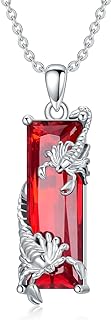 Monetowin Scorpion Necklace Sterling Silver Crystal Necklace Scorpion Wrapped Red Crystal Pendant Jewelry Birthday Mother's Day Gifts for Mom Women Her
