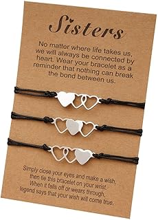 SIOPPKIK Bracelet de l'amitié en acier inoxydable pour femmes et filles, facile à fermer avec une griffe de homard, élégant et durable, parfait pour toutes les occasions spéciales
