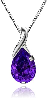 Red Ruby Purple Amethyst Necklace for Women Girls，Elegant Necklace Jewelry for Mother Daughter Sister Friends