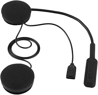 Qiilu Casque de Moto Bluetooth Sans Fil avec Écouteurs Hi-Fi et Microphone, Conception Élégante et Batterie Rechargeable. Idéal pour Motocyclistes Adultes