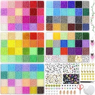 BIBOKLTIY Kit de Création Bijoux avec 114 Couleurs Perles Rocailles 2mm, Verre de Haute Qualité et Accessoires Complets pour Adultes - Idéal pour Bracelets et Colliers DIY