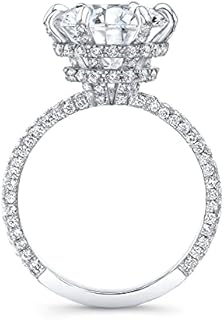 Versailles Engagement Ring with Moissanite Gem for Your Loved One in a Vintage Round Cut Design