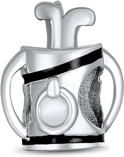 Charm Snap Clasp Golf Bracelet - Sports Ball and Club Charms with Oxidized .925 Sterling Silver Chain for Women and Teens - Rhodium-plated Silver Golfing Jewelry