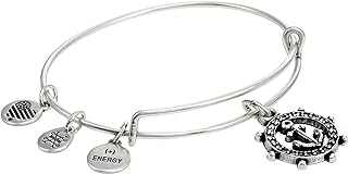 No-Clasp Rafaelian Silver Anchor Charm Bracelet with Mariner Chain, Ideal for Ocean Lovers, Modern Blue Design