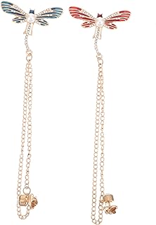 2pcs Brooch Diamond Decor Painted Crystals Decor Rhinestone Embellishments Vintage Corsage