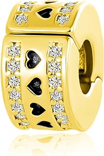 MiWangLing Clip Clasp Crazy in Lock Charm Bracelet, Copper Chain with Cubic Zirconia, Rhinestone Design for Family - Tree Shape